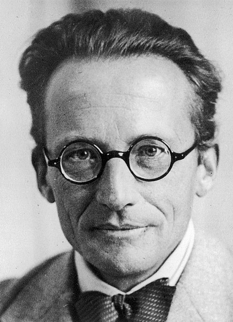 Black and white portrait of Erwin Rudolf Josef Alexander Schrödinger, the Austrian–Irish theoretical physicist