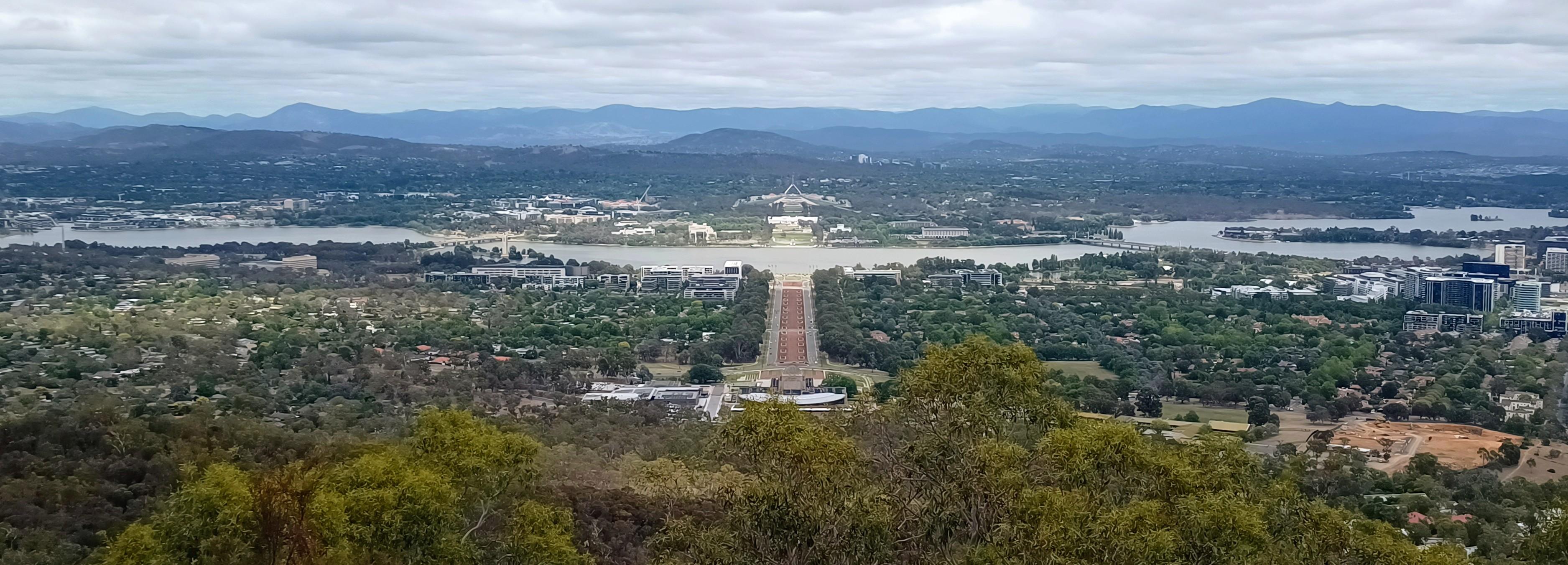 View of Canberra from Mount Ainslee lookout View of Canberra from Mount Ainslee lookout