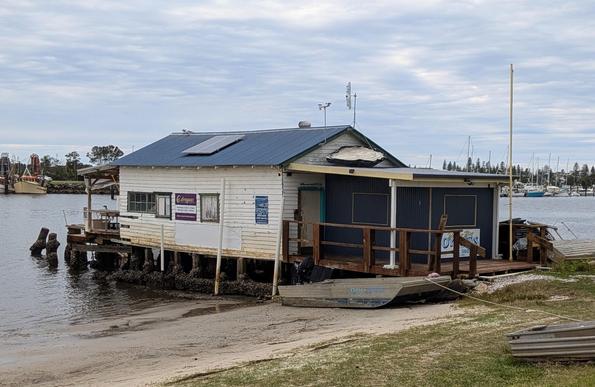 They oyster shack behind the Clarence River Fisherman's Co-op in Yamba, N.S.W.