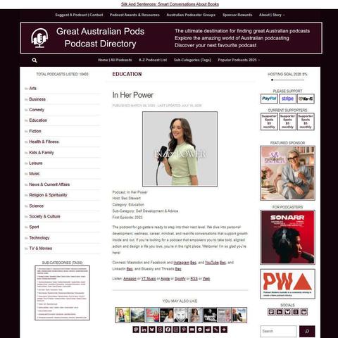 The Educators' Voice   
Screenshot of the podcast listing on the Great Australian Pods website