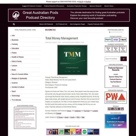 Total Money Management   
Screenshot of the podcast listing on the Great Australian Pods website
